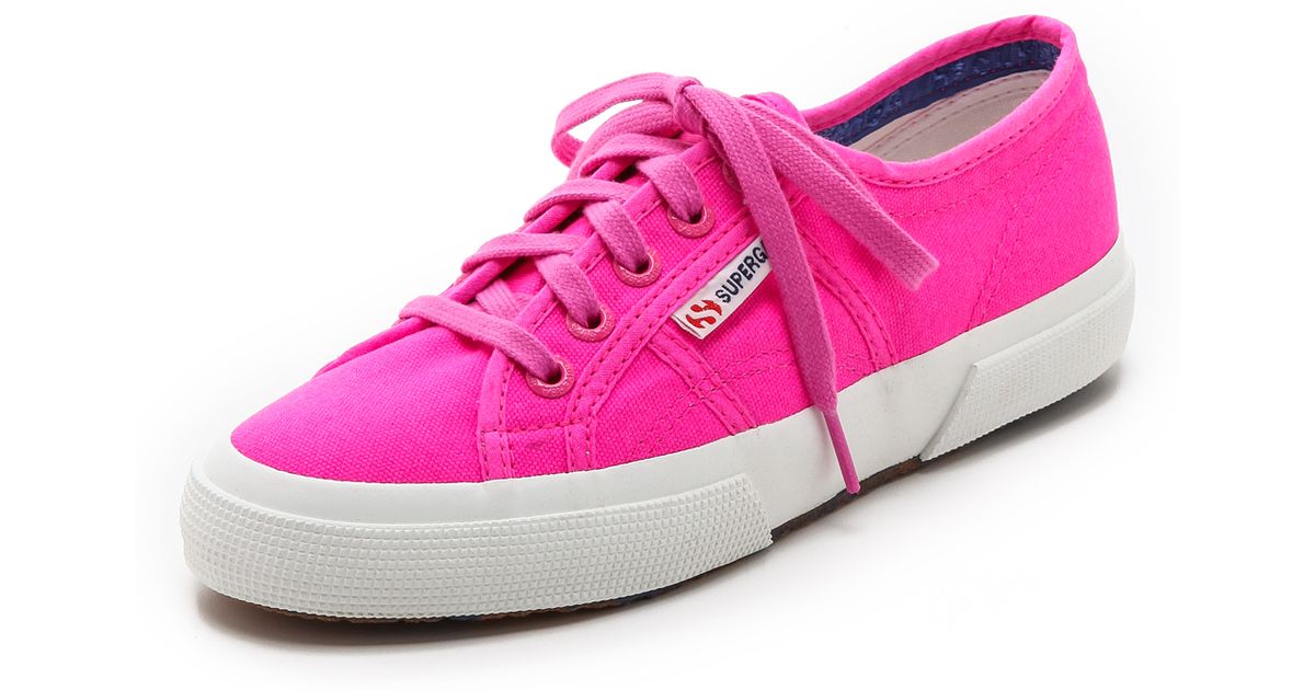 Superga Cotu Fluoro Sneakers - Yellow Neon in Pink Neon (Pink) - Lyst