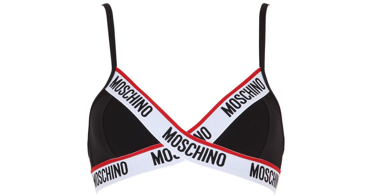 moschino logo bra