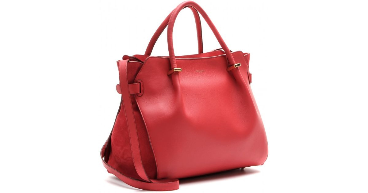 Lyst - Nina Ricci Marché Leather Shoulder Bag in Red