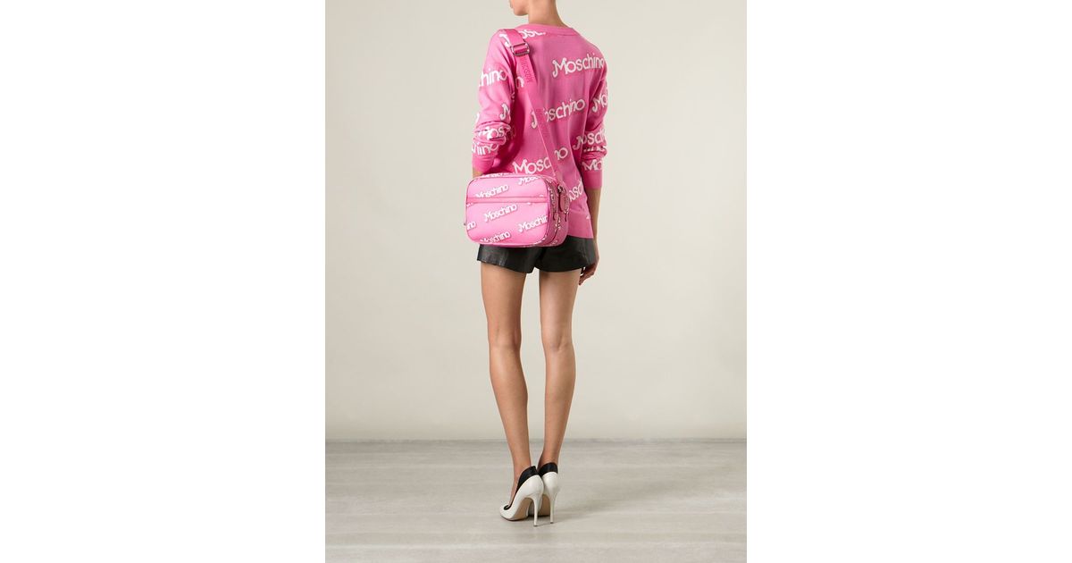 moschino pink shoulder bag