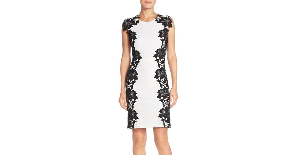 betsey johnson lace sheath dress