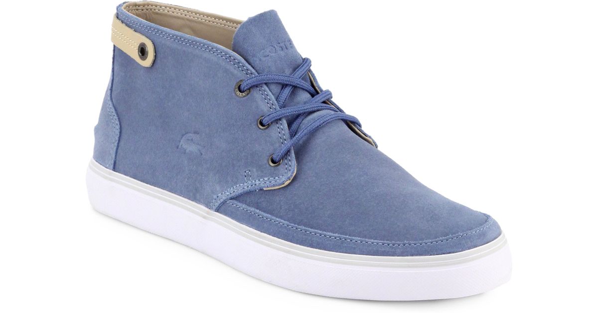 Lacoste Suede Chukka Boots in Blue for 