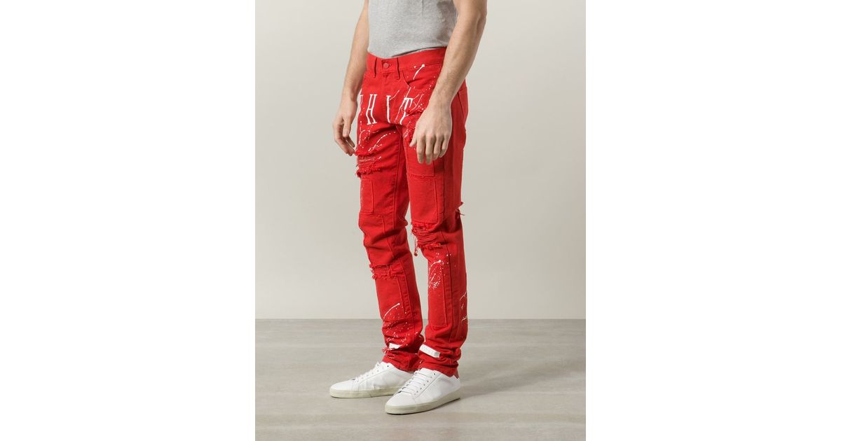 off white striped pants