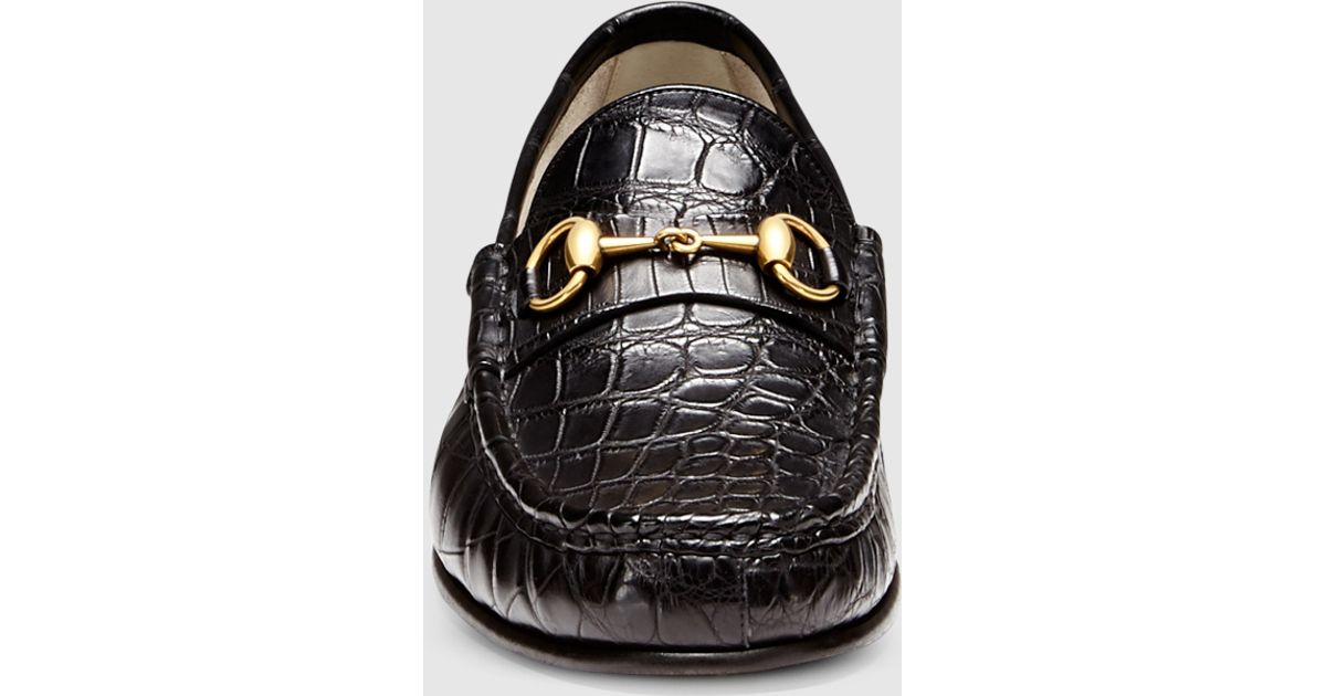 gucci croc loafers