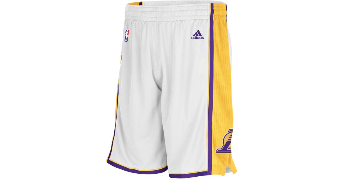 adidas Men'S Los Angeles Lakers 3G Swingman Shorts in White for Men Lyst