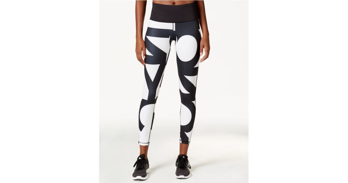 black and white adidas tights