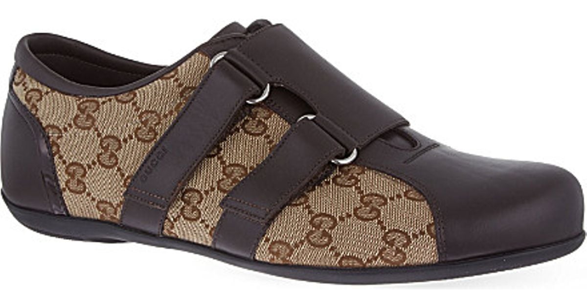 Gucci Dragon Velcro Trainers in Beige 
