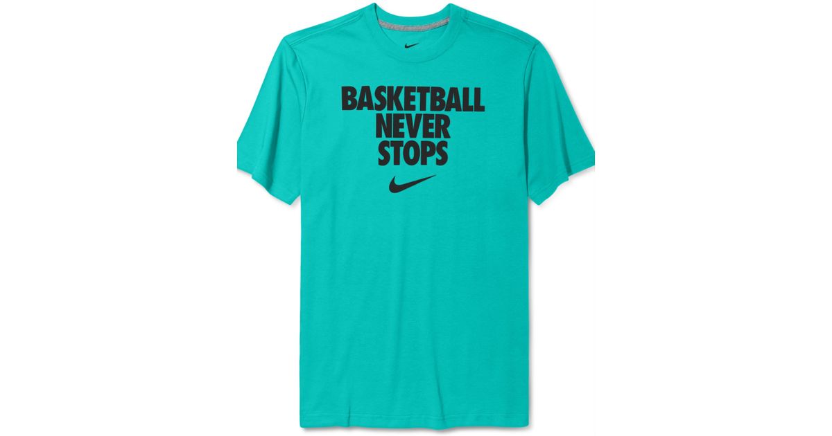 Nike Never Stops Basketball Tshirt in Blue for Men | Lyst