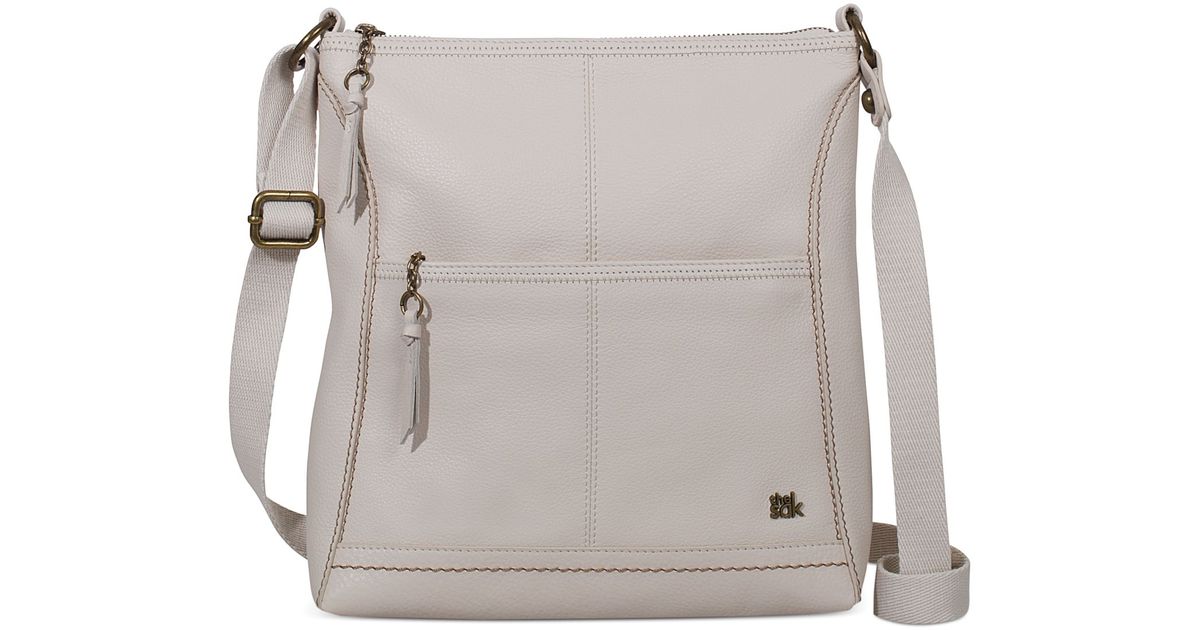 The Sak Iris Leather Crossbody Bag in Stone (Gray) Lyst