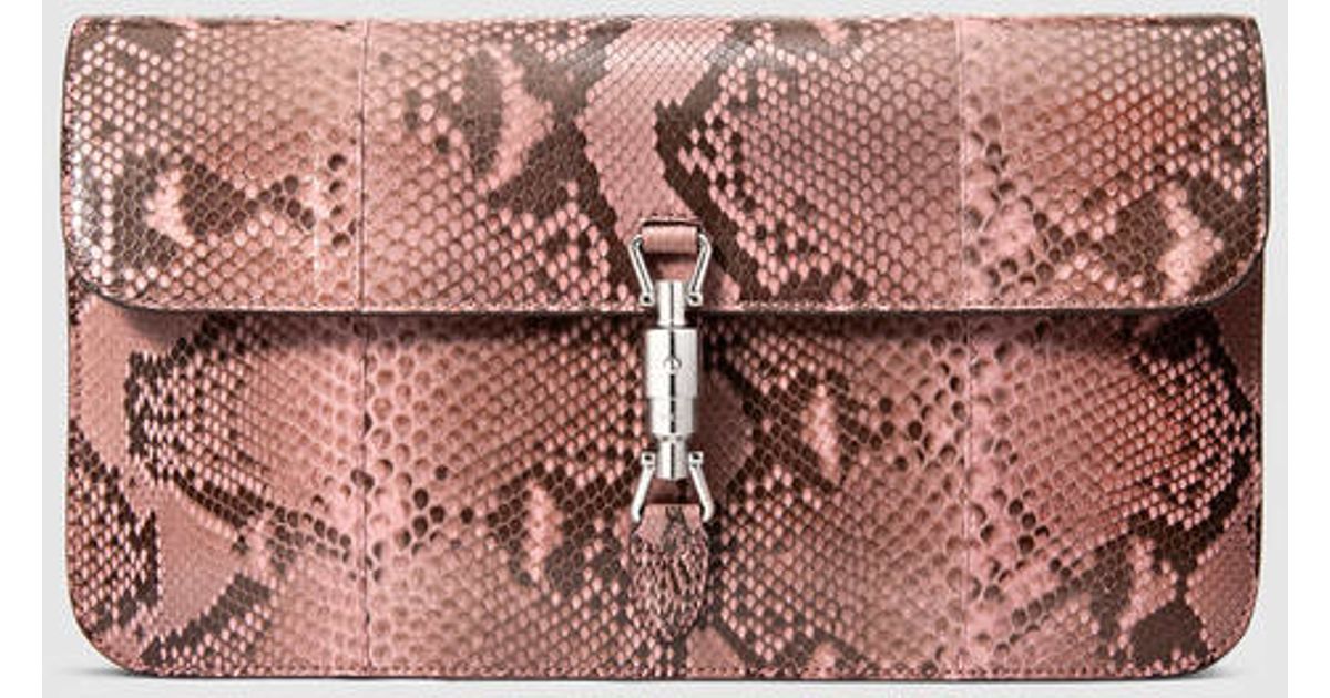 gucci python clutch