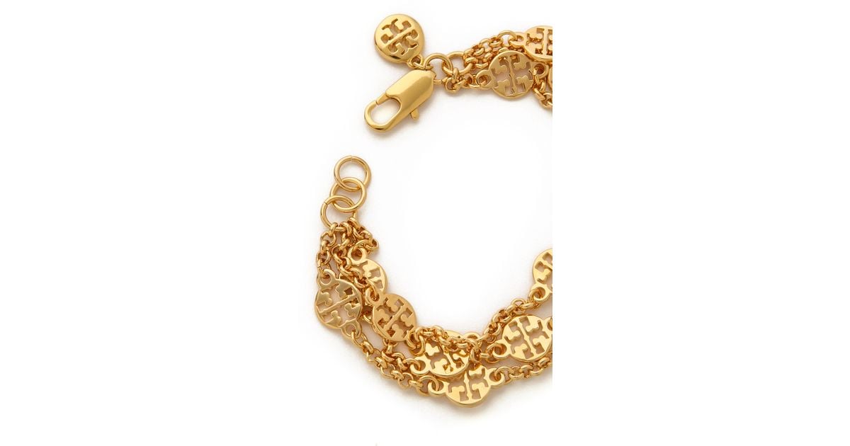 Tory burch multi strand logo bracelet shop