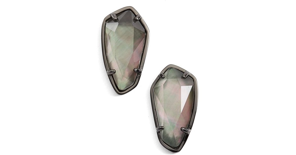 Kendra Scott 'camryn' Motherofpearl Stud Earrings Lyst