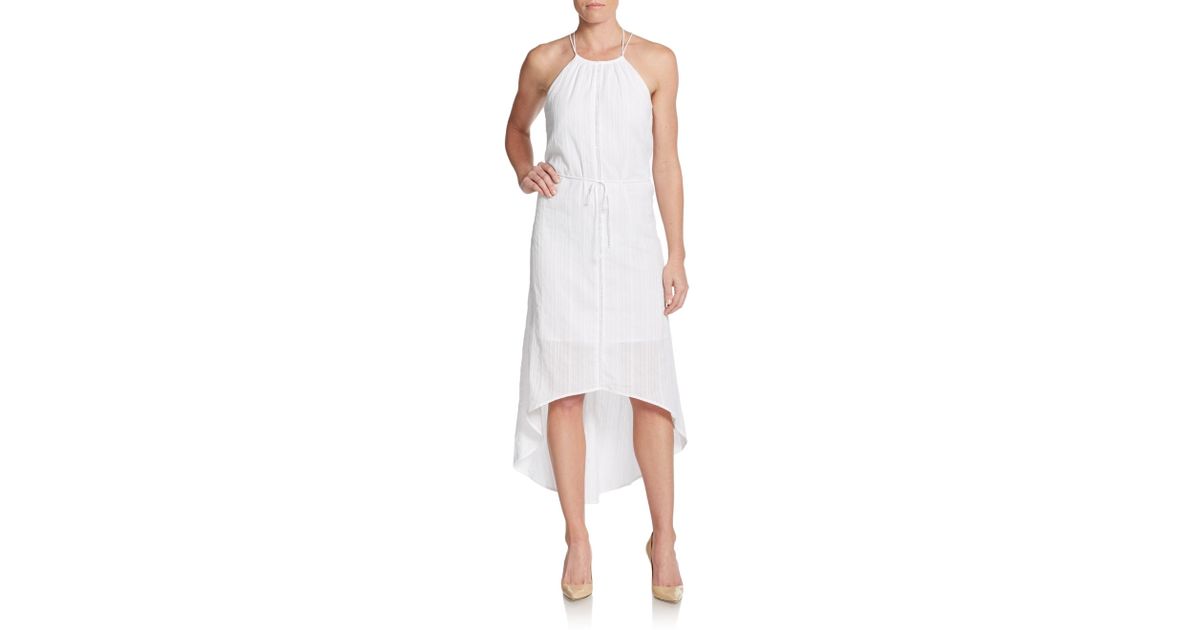 white cotton halter dress