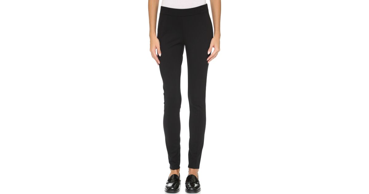 DKNY Synthetic Pure Pull On Ponte Pants in Black | Lyst