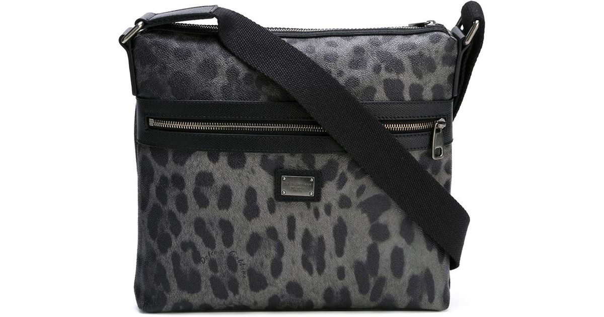 grey leopard print bag