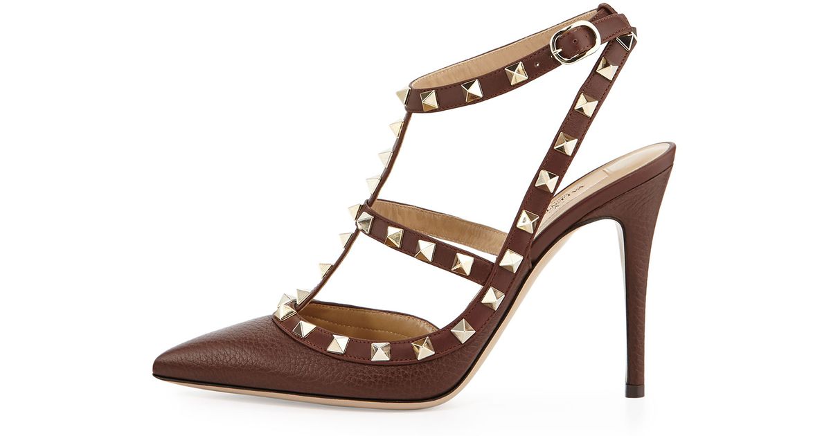 valentino rockstud brown