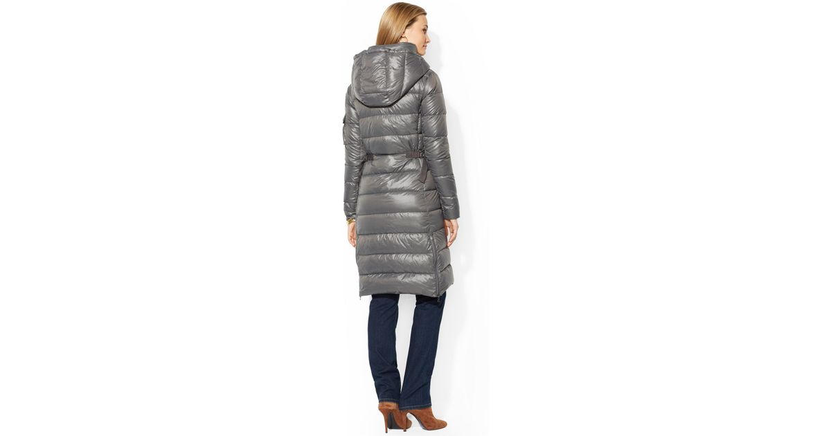 lauren ralph lauren hooded diamond quilted packable down puffer coat