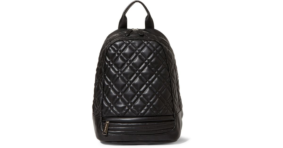 steve madden black quilted backpack