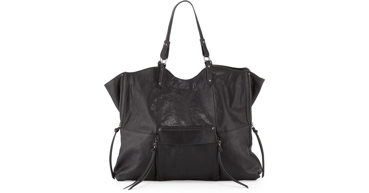 kooba black leather bag