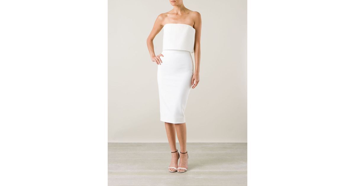 victoria beckham white gown