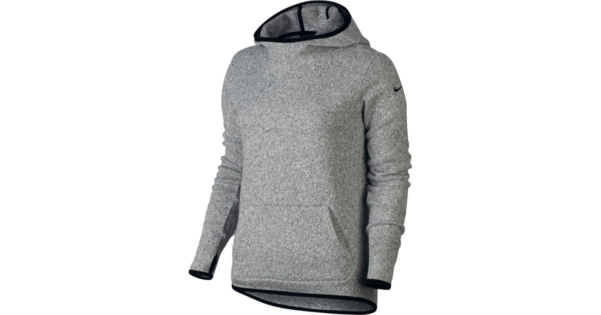 nike therma fit hoodie grey