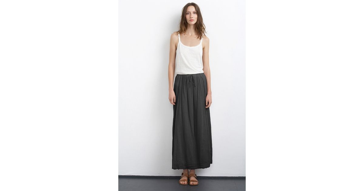 cotton gauze maxi skirt