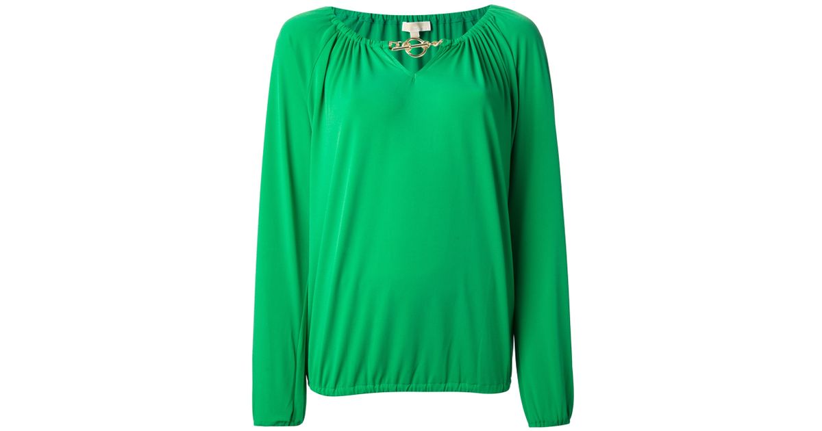 michael kors green blouse