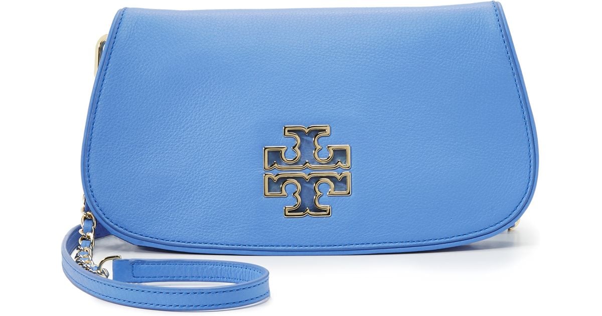 tory burch blue clutch
