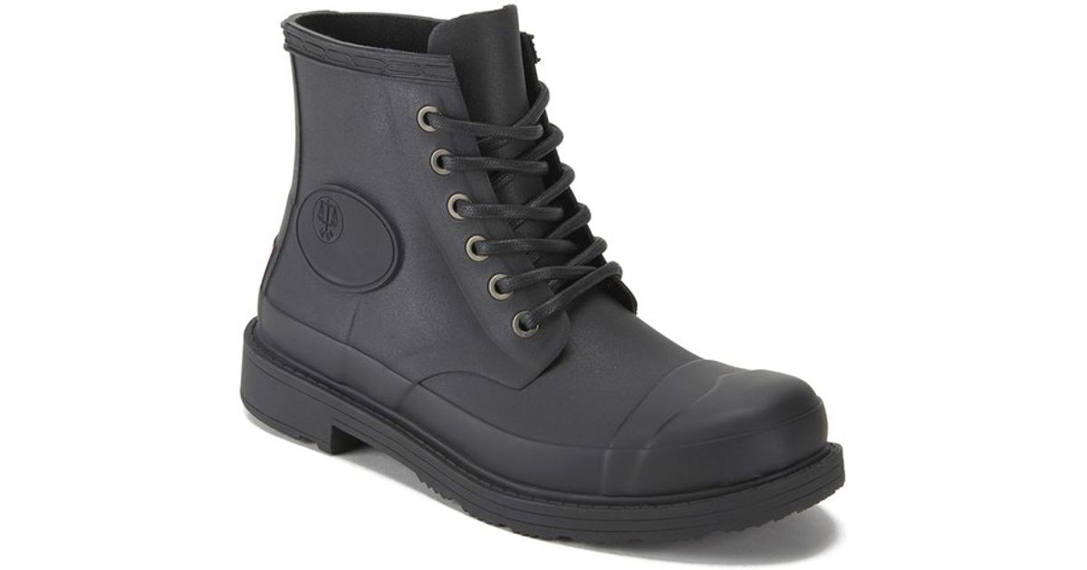 rubber boots lace up