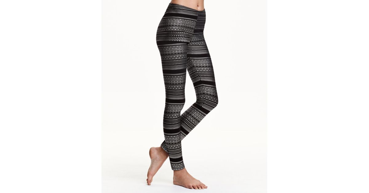 Metallic Patterned Leggings | h m metallic patterned leggings in black lyst Metallic Patterned Leggings | h m metallic patterned leggings in black lyst