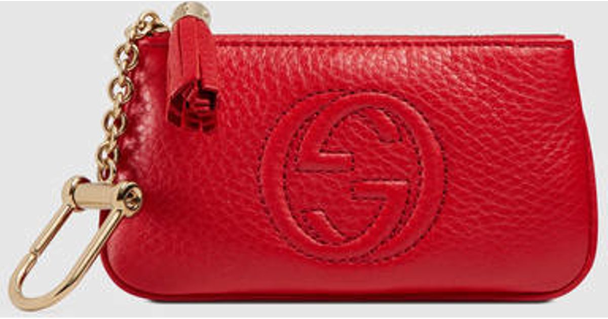 red gucci key pouch