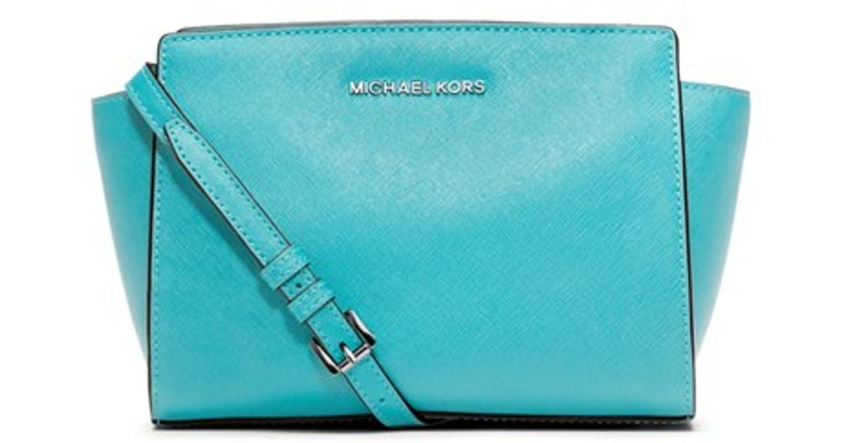 michael kors selma medium metallic leather crossbody