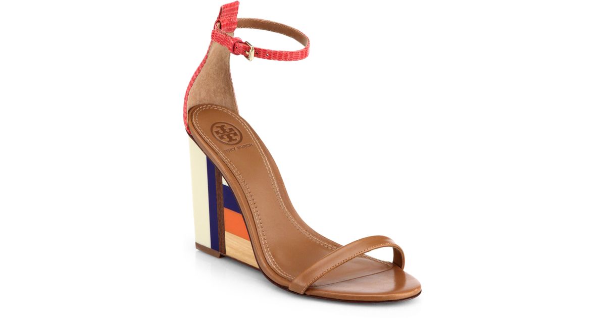 tory burch wooden wedges