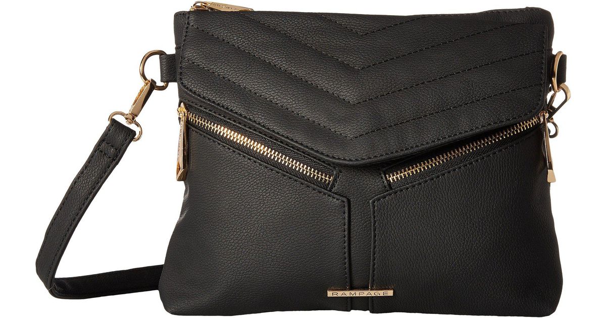 Rampage Black Crossbody W Quilted Flap Lyst