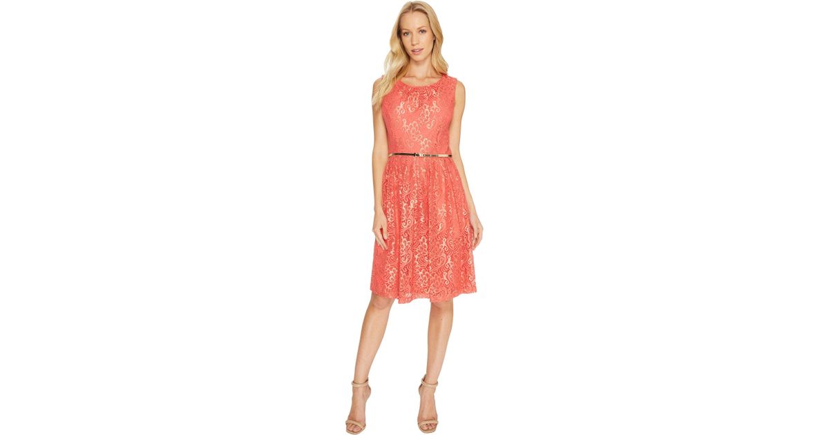 Coral Lace Dress