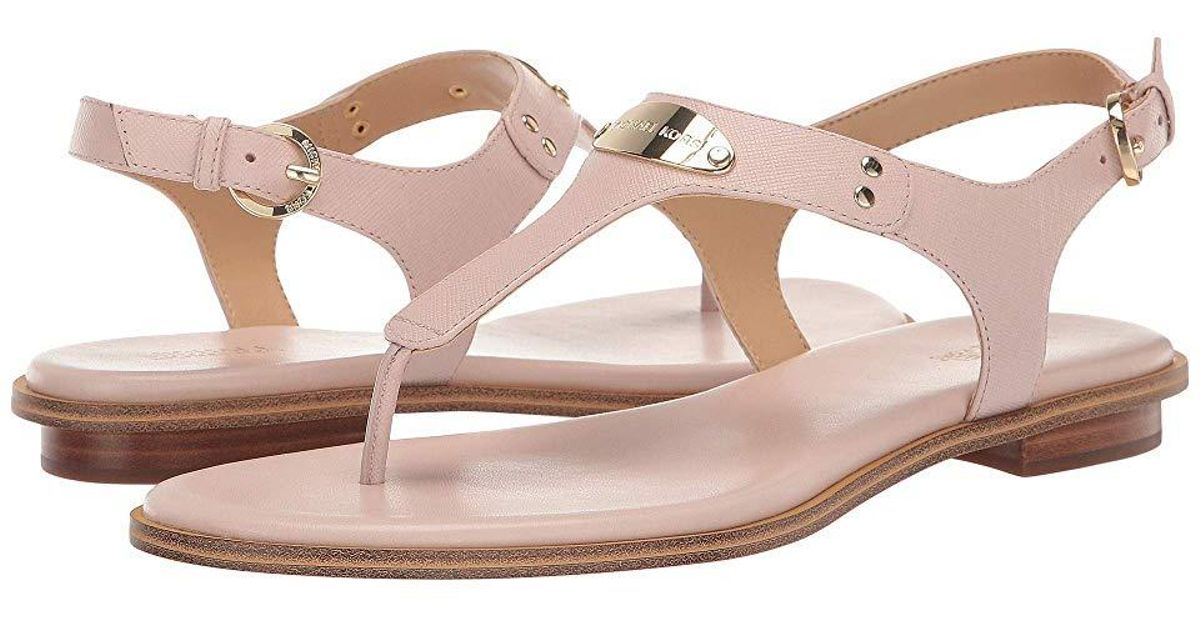 michael michael kors mk plate thong sandals