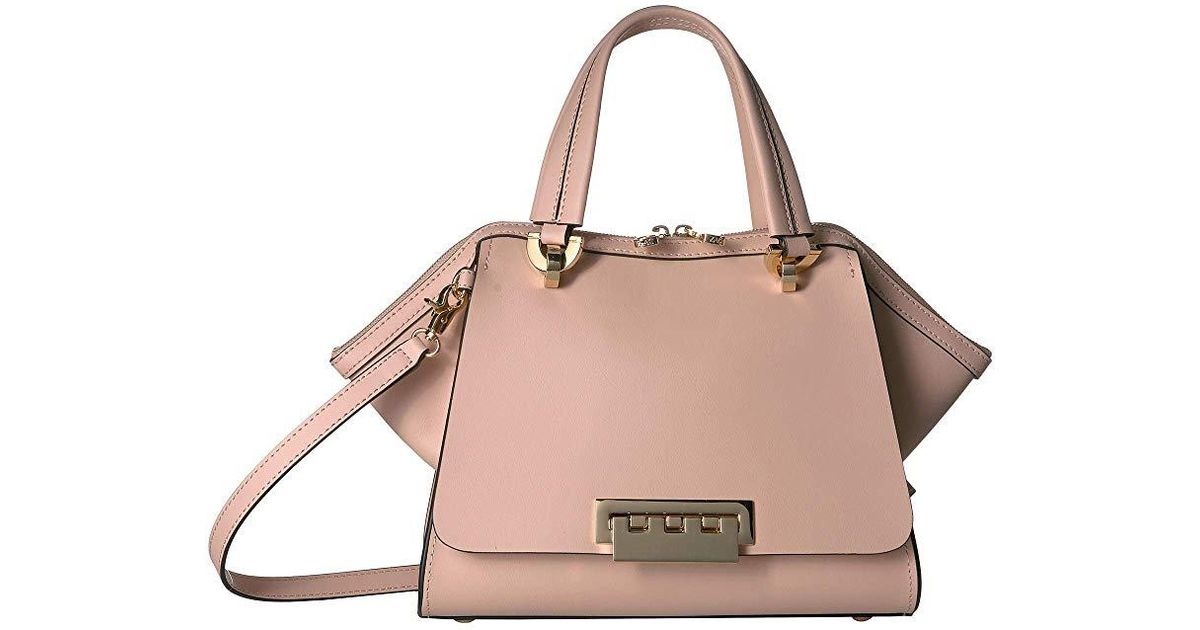 Zac Posen Orange Eartha Small Double Handle Solid Apricot Handbags Lyst
