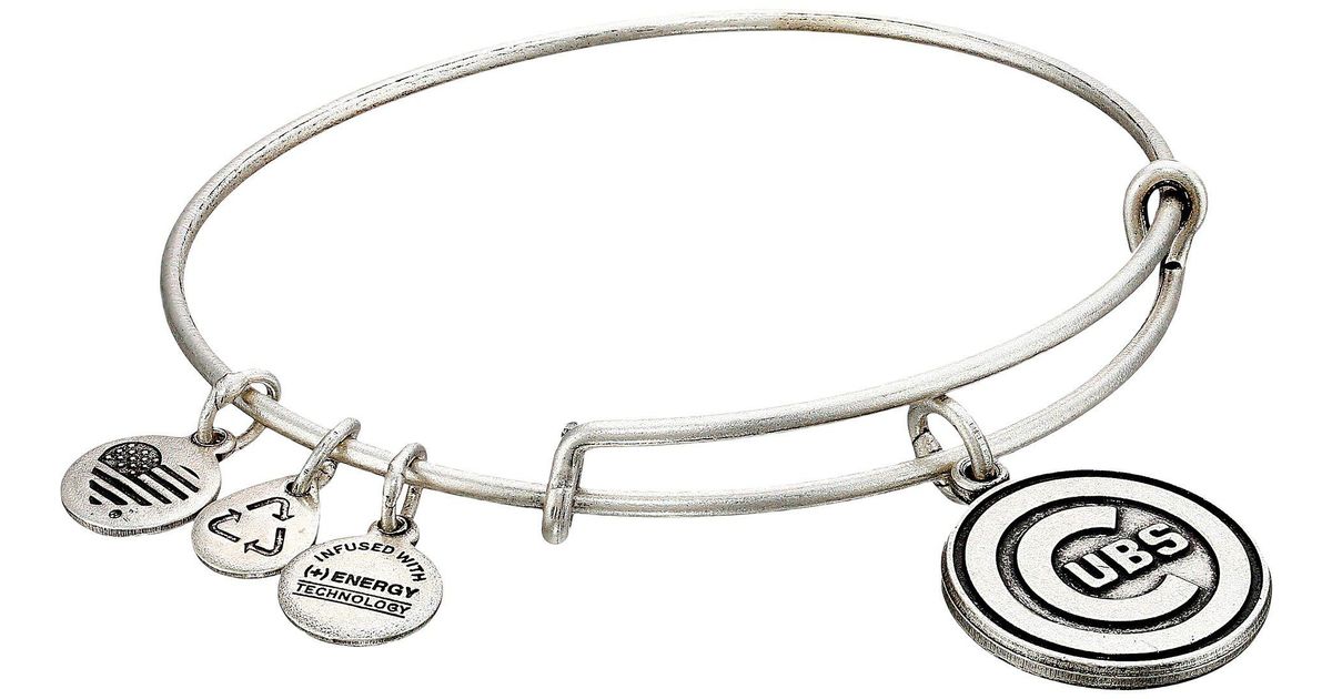 Lyst Alex And Ani Mlb Chicago Cubs Charm Bangle In Metallic