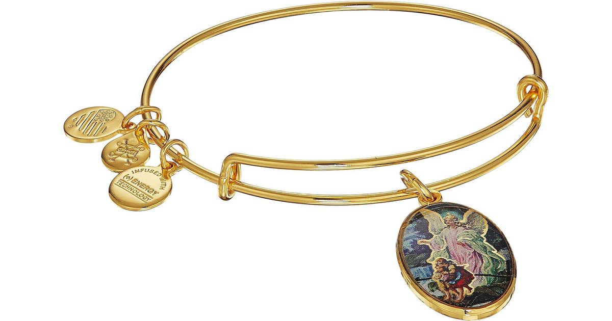 Lyst Alex And Ani Holy Ones Guardian Angel Bracelet In Metallic