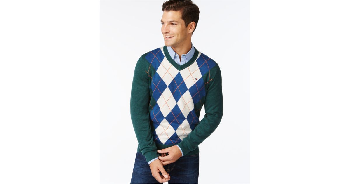 argyle v neck