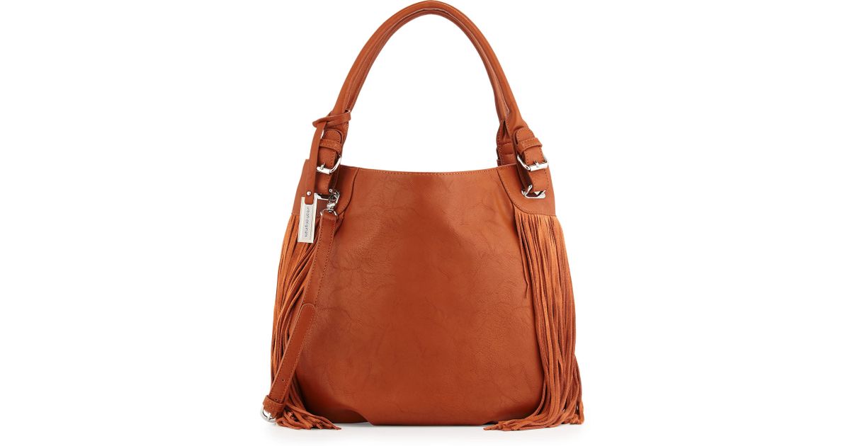 Lyst Urban Originals Lust Fringe Hobo Bag In Brown