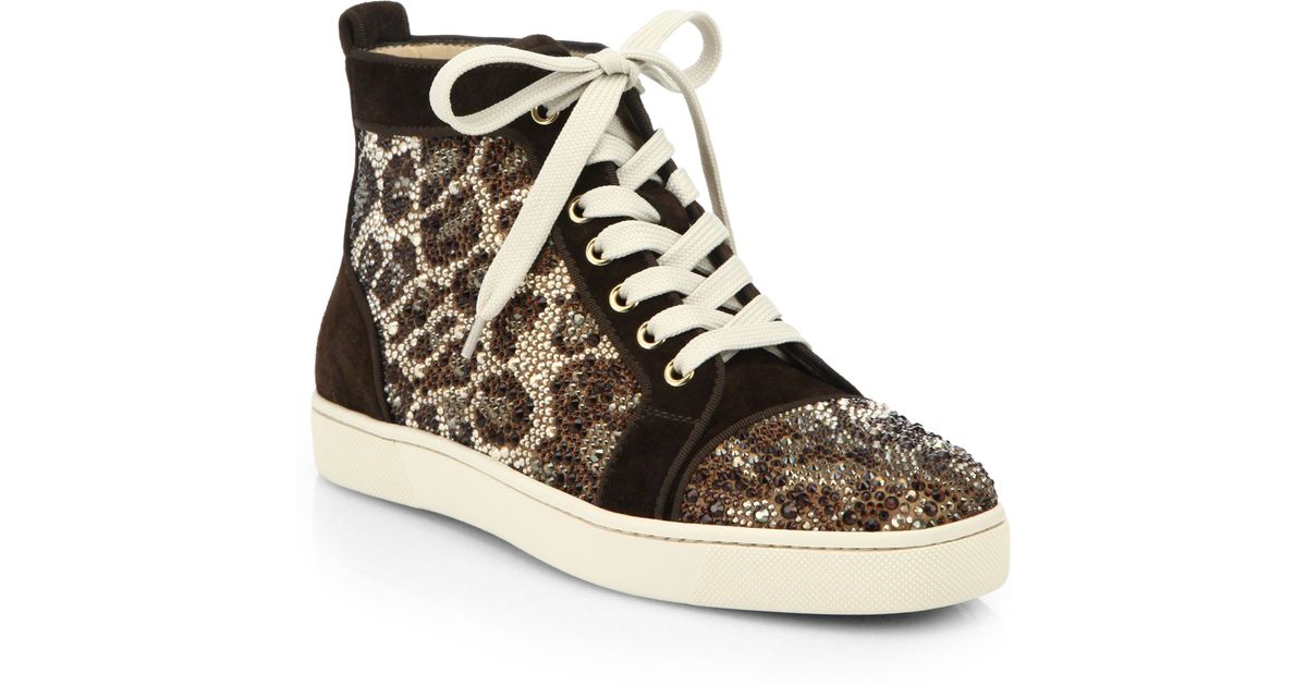 christian louboutin leopard sneakers