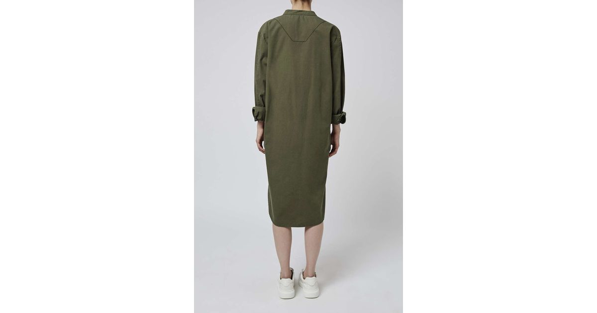 topshop utility shirt dress
