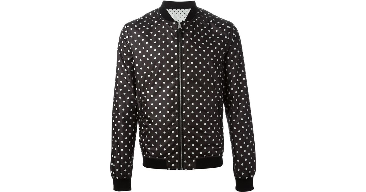 Dolce & Gabbana Black Pin Up Button Down Men Bomber Jacket main image 1