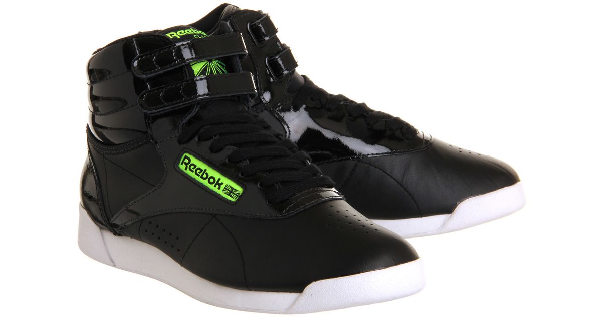 reebok freestyle hi top sneakers