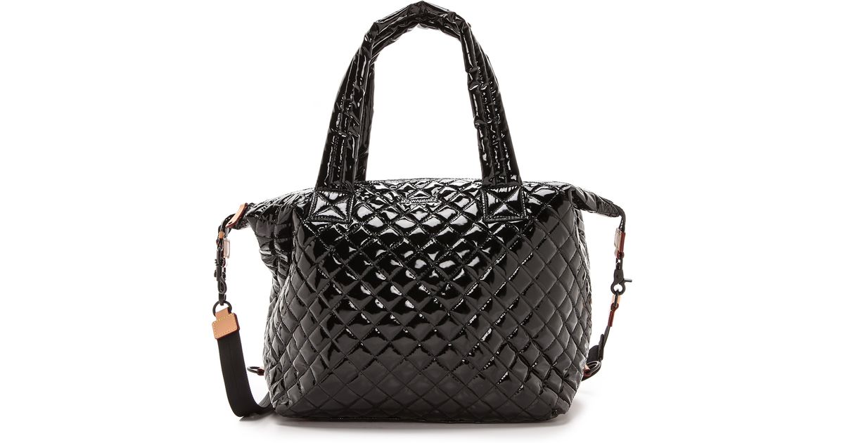 MZ Wallace Lacquered Large Sutton Tote Black Lyst