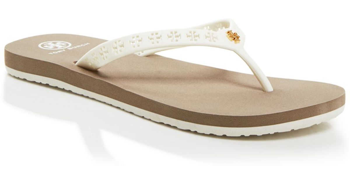 tory burch flat flip flops