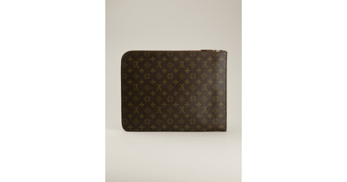 Louis Vuitton Document Holder Dark brown Cloth ref.197472 - Joli Closet