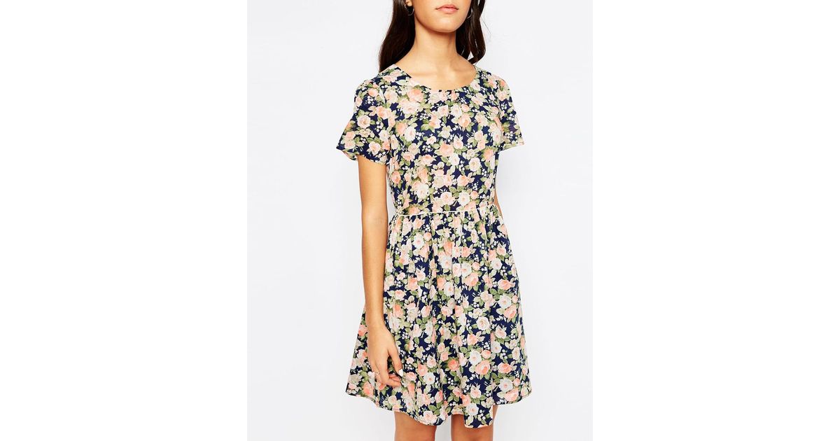 oasis blue rose dress