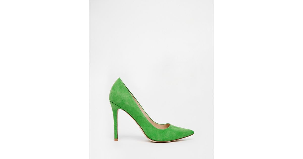 Asos Peru Pointed High Heels In Green Lyst